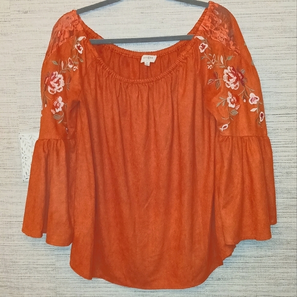 Umgee Oversized Bell Sleeve Off Shoulder Boho Top​ - Picture 1 of 10